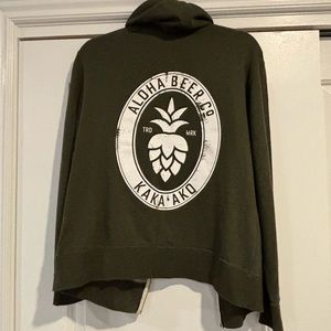 Aloha Beer Co Full Zip Hoodie Size Medium